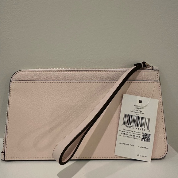 NWT Kate Spade Pink Garden Logo Wristlet - Picture 2 of 7